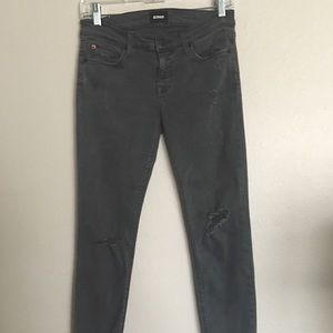 COPY - Hudson jeans skinny gray 26x30 w/ holes in…